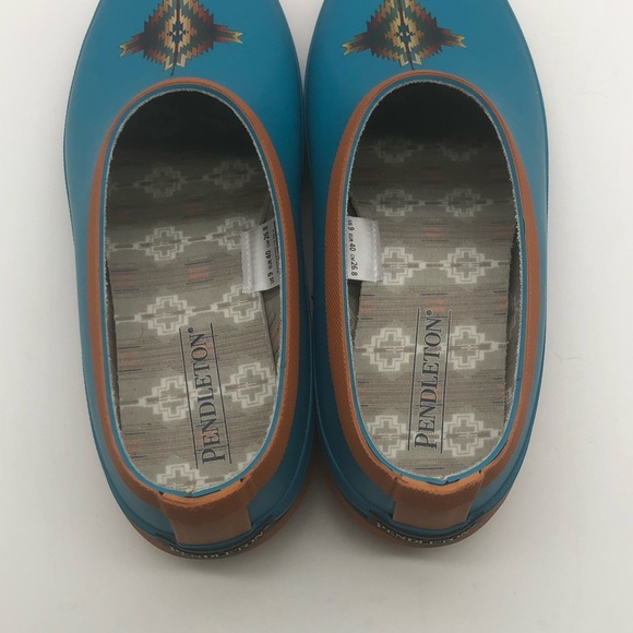 Pendleton Paragosa Spring Garden Rain Clogs Women's 9 Aztec Slip On Rubber Shoes - Picture 5 of 7